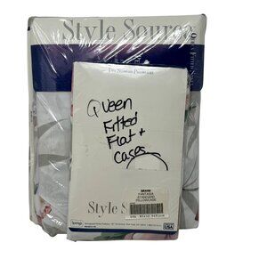 Sears Fantasia Sheet Set Flat Fitted Cases Springs Springmaid Floral 50/50‎ Vtg